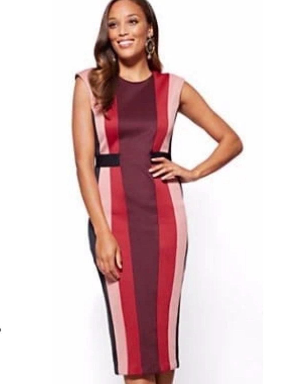 New York And Company 7th Avenue Design Studio Colorblock Sheath Dress Size M